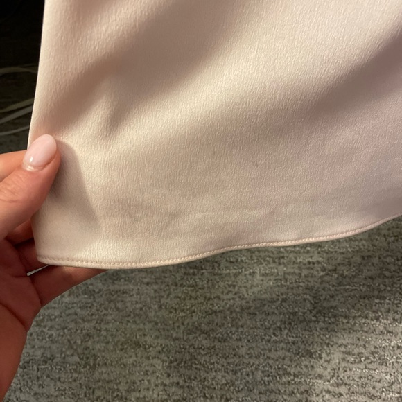 FREE SHIP ADRIANNA PAPELL Embroidered Crepe Satin Gown, Joyful Blush - Picture 10 of 10